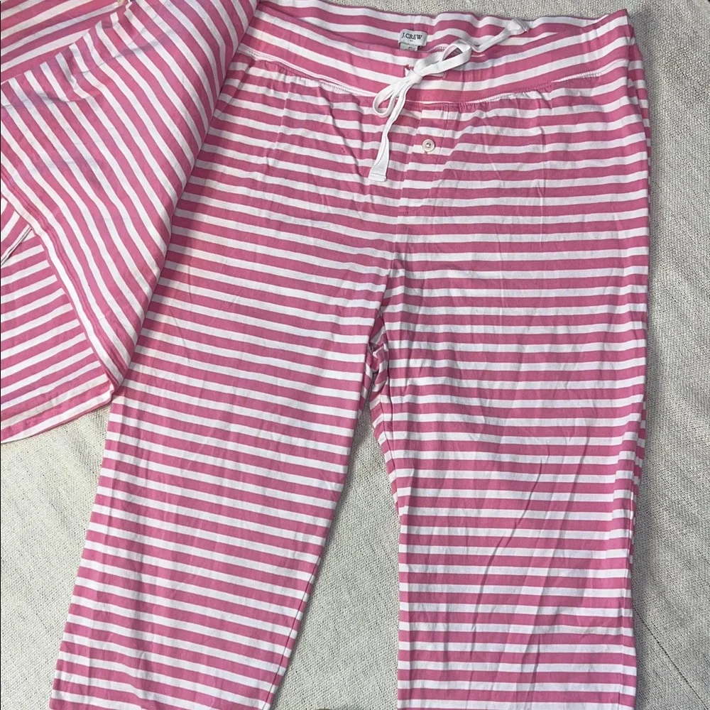 J. Crew Pink and White Striped Pajama Set. Size 2X - Picture 7 of 16